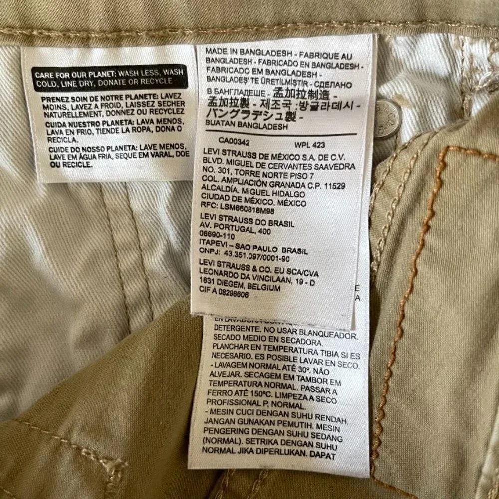 𝅺LEVI'S Jeans 511 Premium 04511-4425 Beige Slim Fit Mens w28 L30